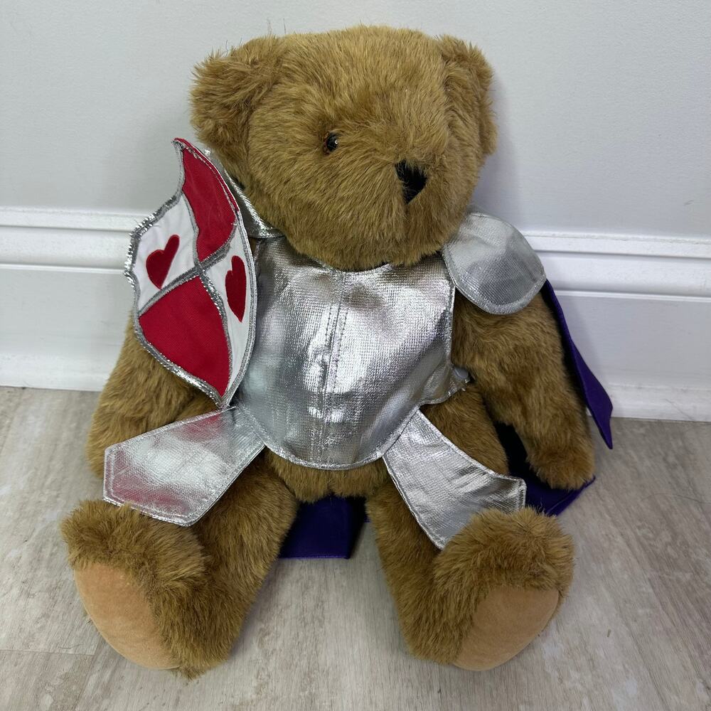 Vermont Teddy Bear 16” Knight In Shining Armour Jointed Plush Collectible Bear